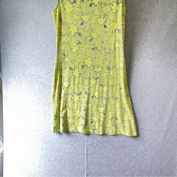 Title Nine Cotton Beach Dress S Yellow Blue Floral #OO - Picture 6 of 10